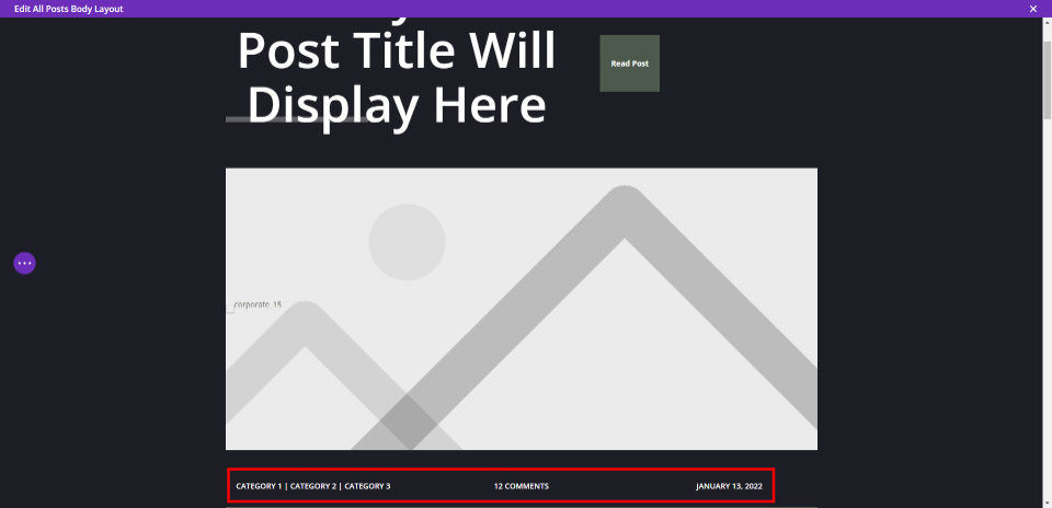 Agregue metadatos a su plantilla de publicación de blog Divi