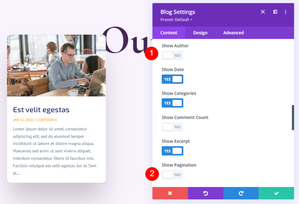 Adicionar e estilizar o módulo de postagem de blog em destaque