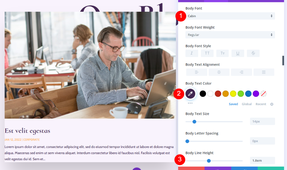 Adicionar e estilizar o módulo de postagem de blog em destaque
