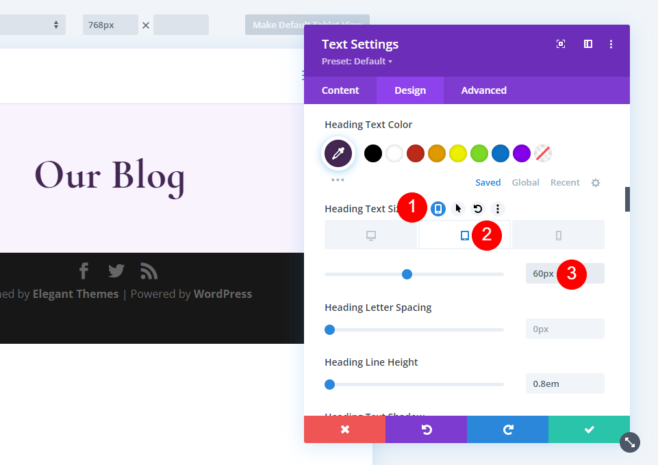 Estilize o módulo de texto do título do blog