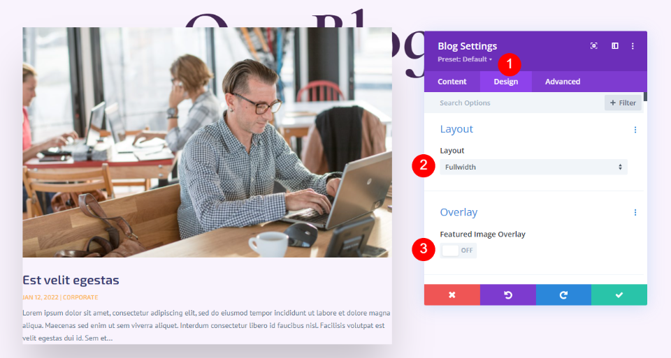 Adicionar e estilizar o módulo de postagem de blog em destaque