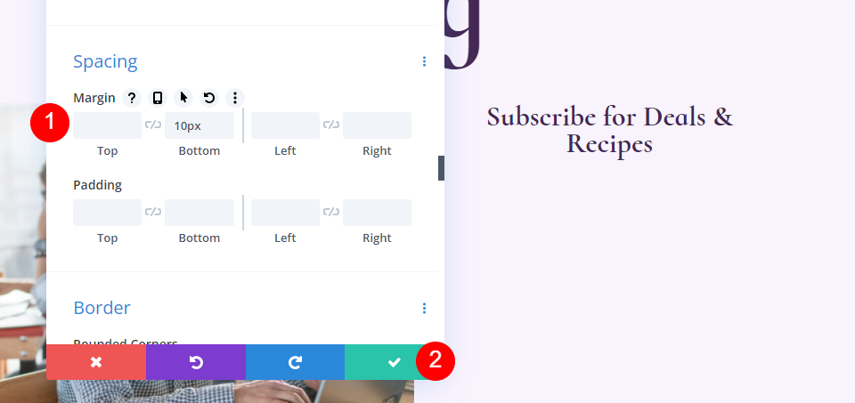 Adicionar e estilizar o módulo de texto de e-mail do blog