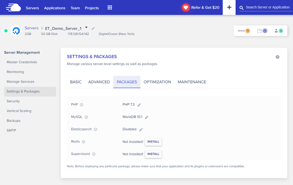 การตั้งค่า cloudways