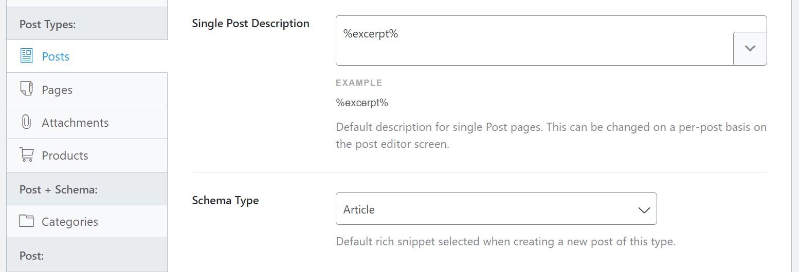 Modification des types de schéma dans Rank Math