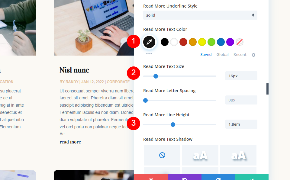 Styliser le deuxième module de blog