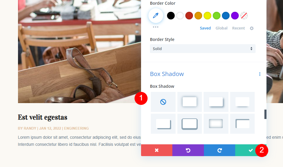 Styliser le premier module de blog