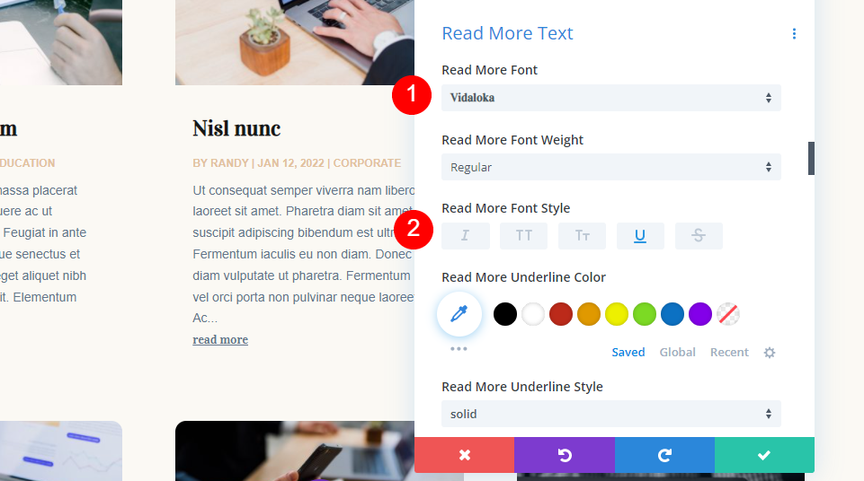 Styliser le deuxième module de blog