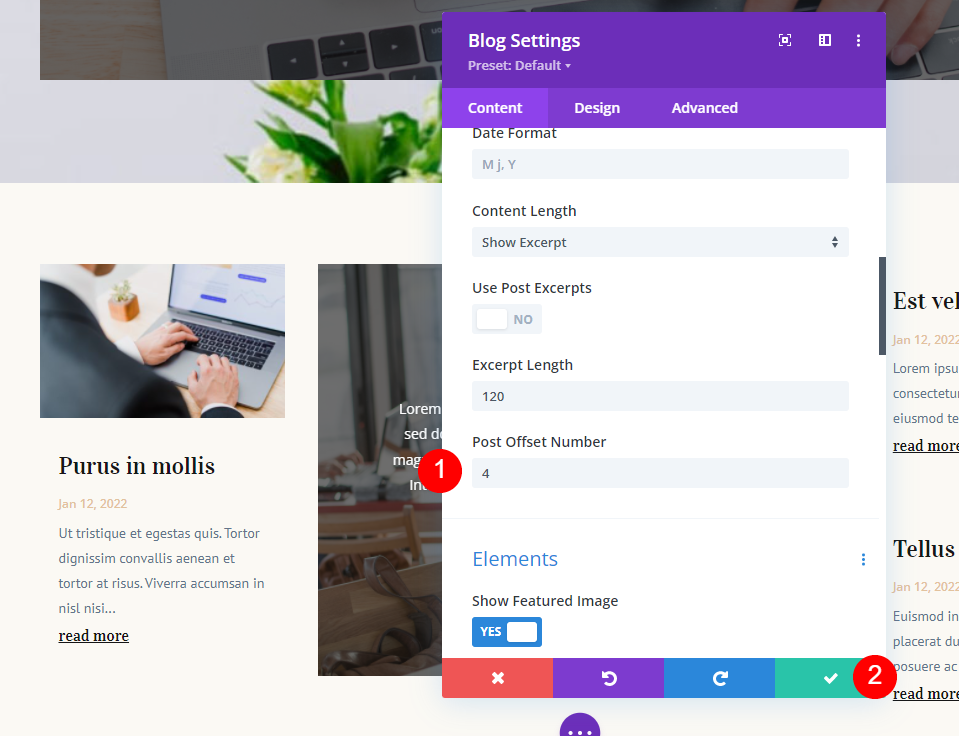 Première page de blog