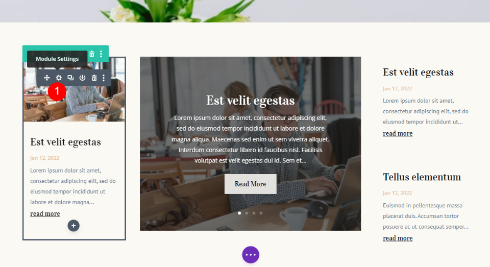 Première page de blog