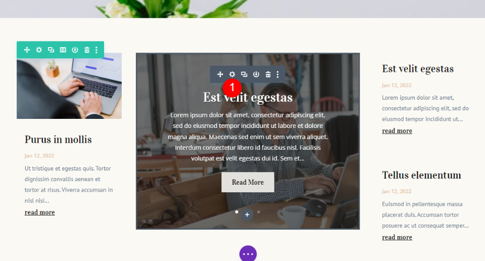 Première page de blog