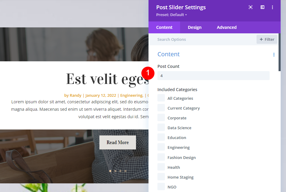 Première page de blog