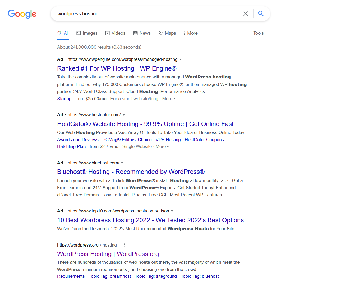 SERP 示例
