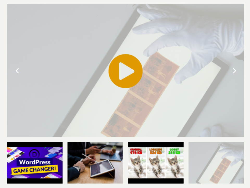 Risultati della sovrapposizione dell'immagine del dispositivo di scorrimento video