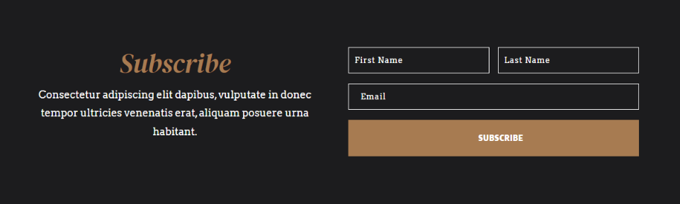 Divi Email Optin Layout Kemungkinan enam