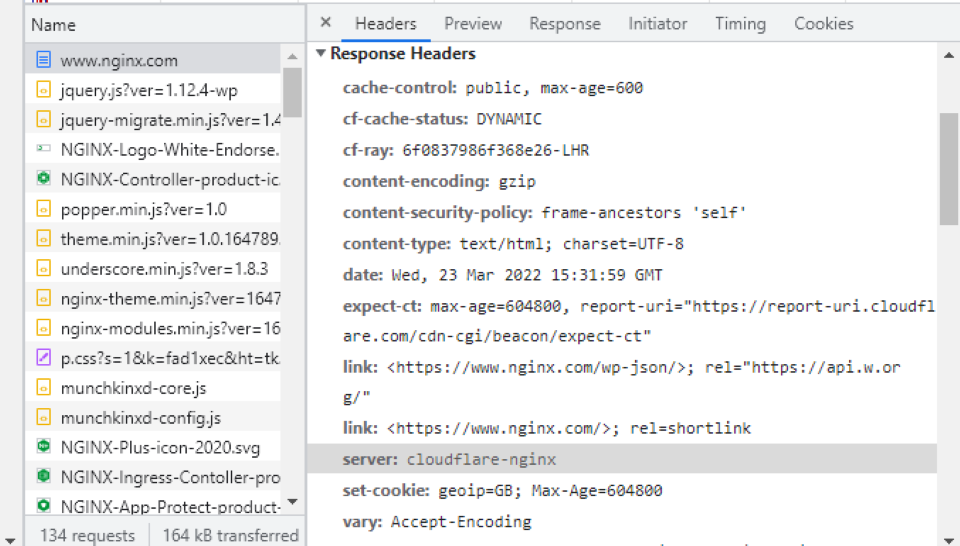 Dev Tools의 서버 이름