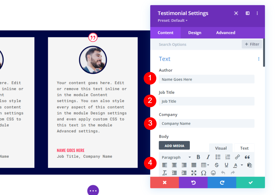 Dale estilo al segundo módulo de testimonios
