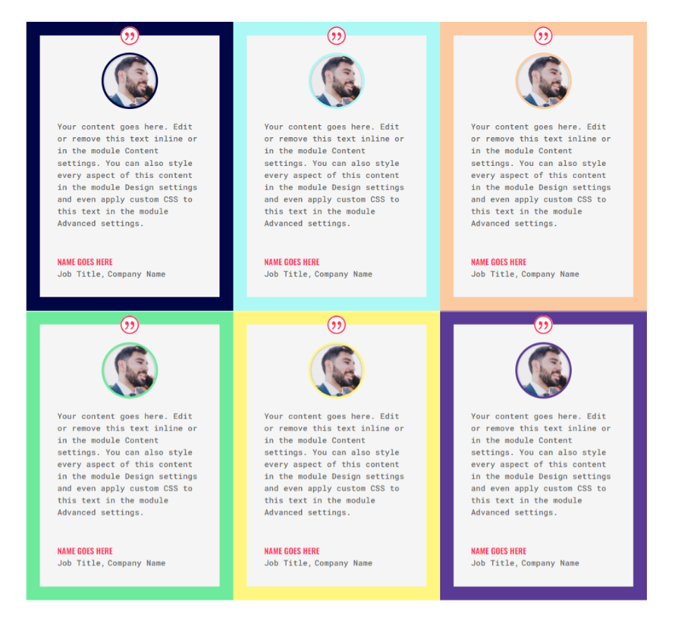 Resultados del diseño de la cuadrícula de testimonios