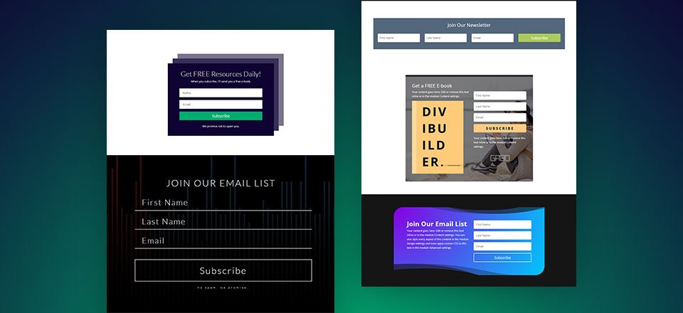 5 diseños de suscripción de correo electrónico que puede crear