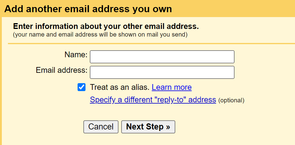 Agregar una dirección de correo electrónico como alias en Gmail