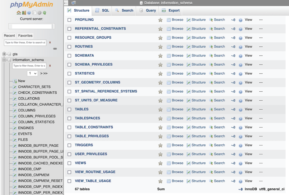 phpMyAdmin 工具。