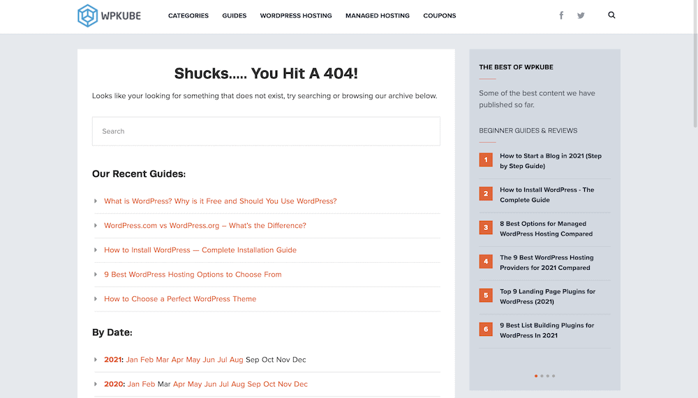 WPKube 404 頁面。