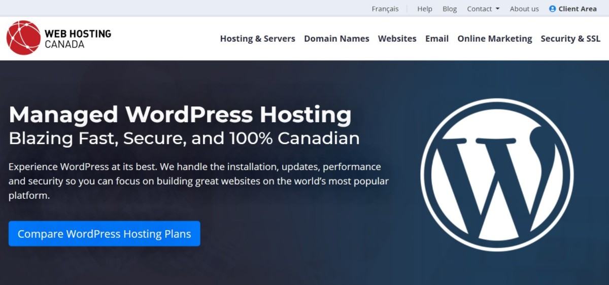 Planos de hospedagem na web no Canadá WordPress