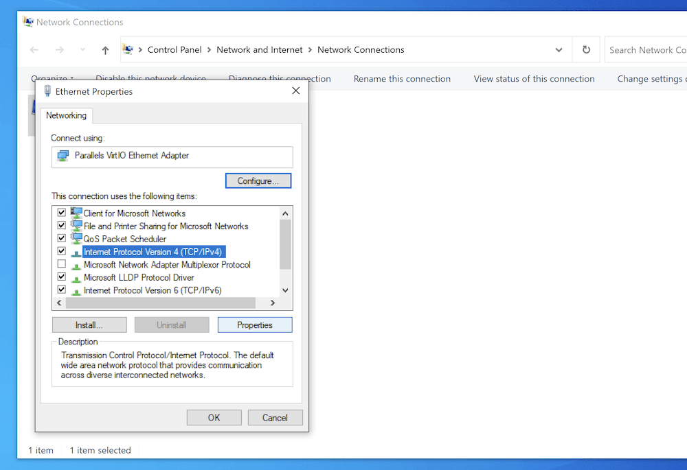 O painel Rede no Windows, mostrando todas as conexões do computador.