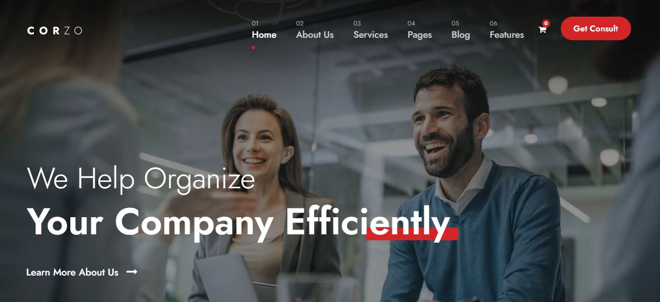 tema wordpress di consulenza corzo