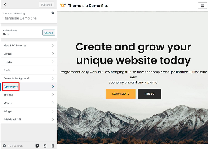 changer la police typographie wordpress