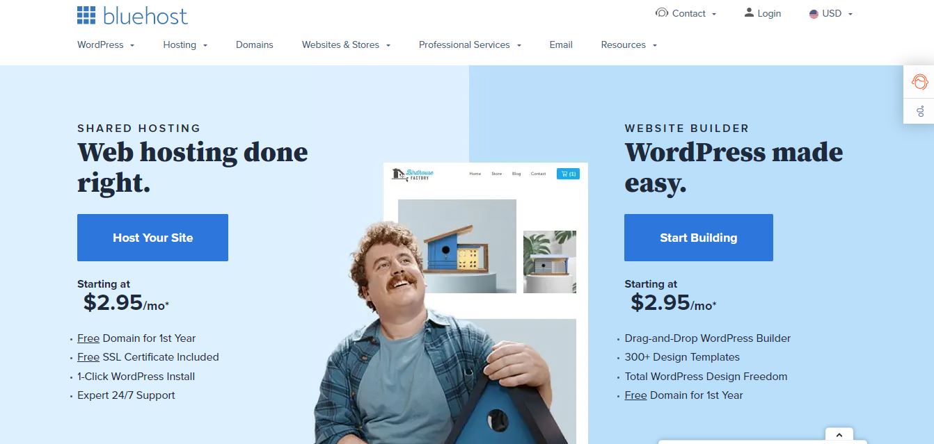 hospedagem wordpress barata bluehost