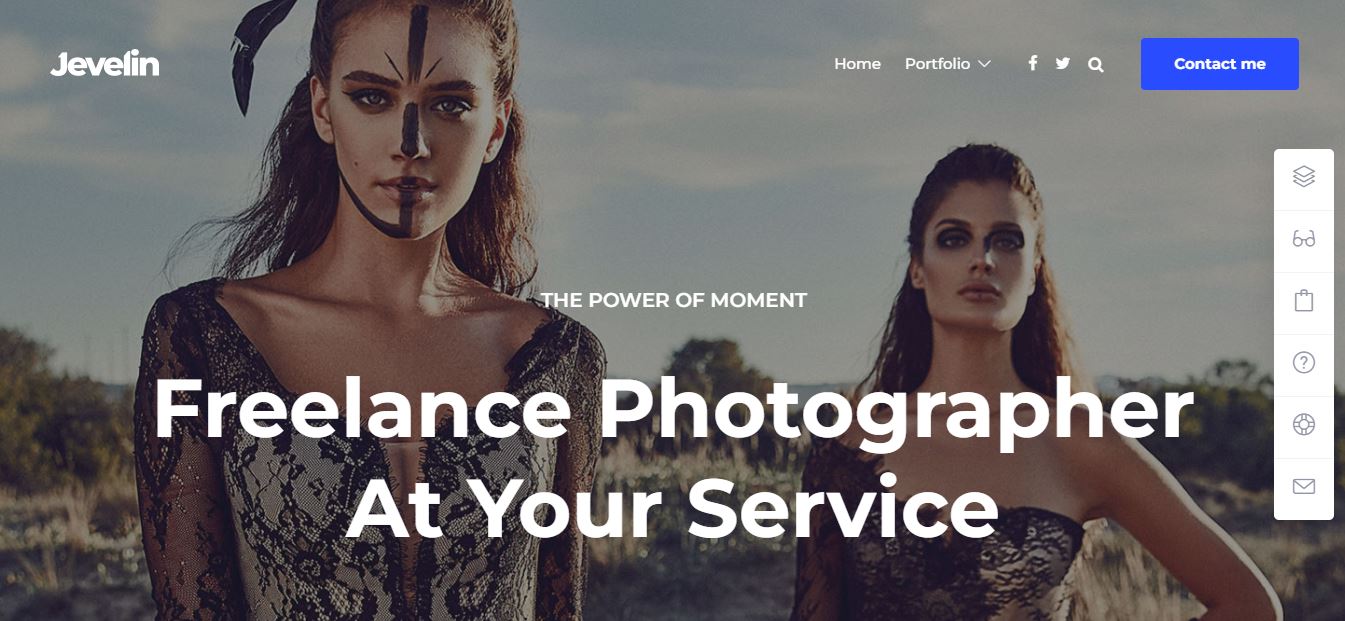 temas de portafolio de wordpress de jevelin