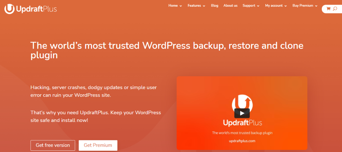 updraft plus pentru a automatiza backup-ul site-ului wordpress