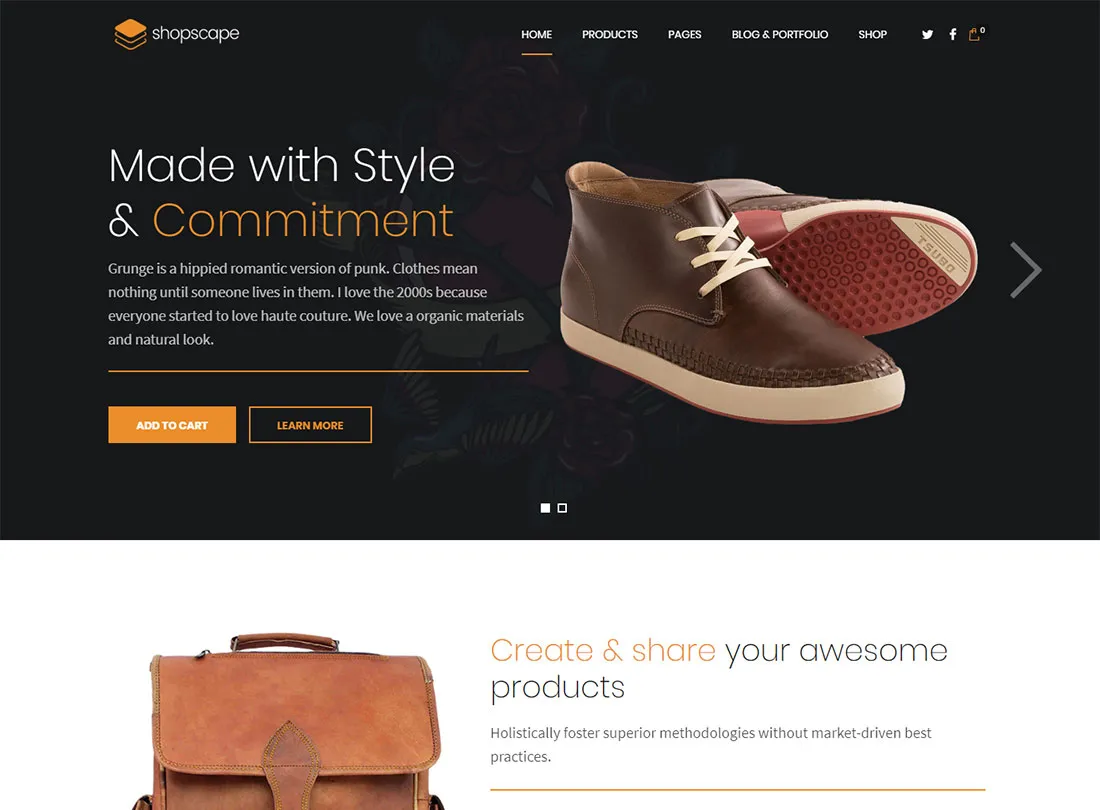 Shopscape - 單品 WordPress 主題