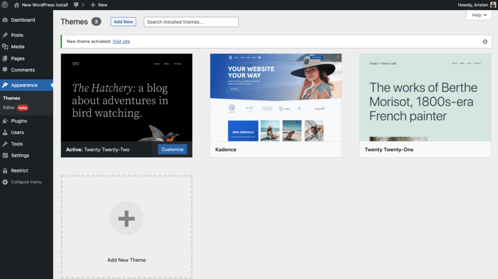 二十二 WordPress 主題