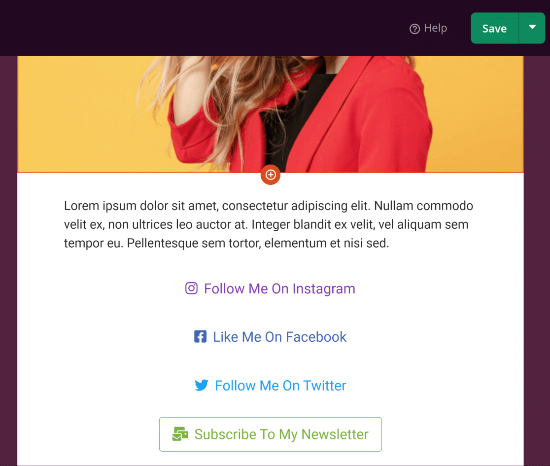 Seedprod de página de link pessoal