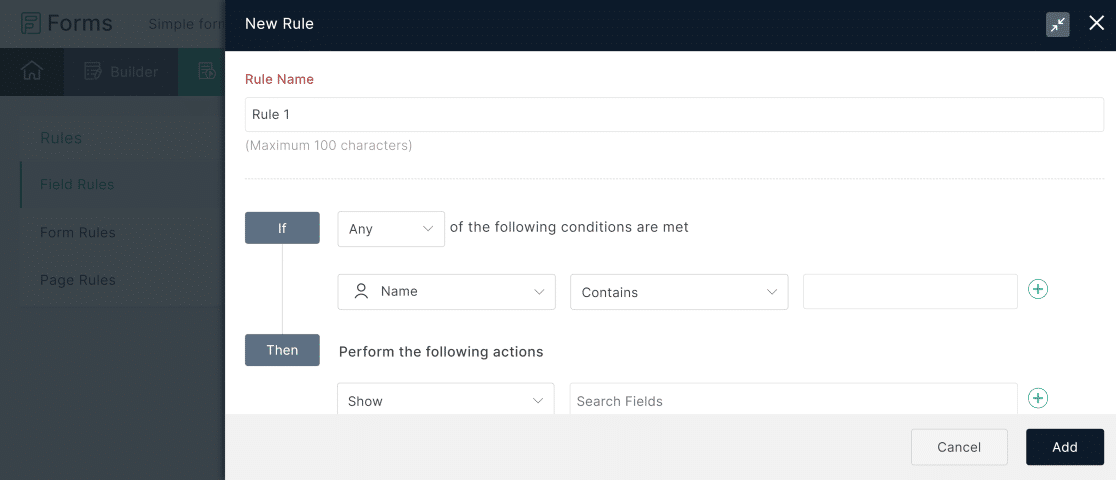 Aturan Zoho Forms