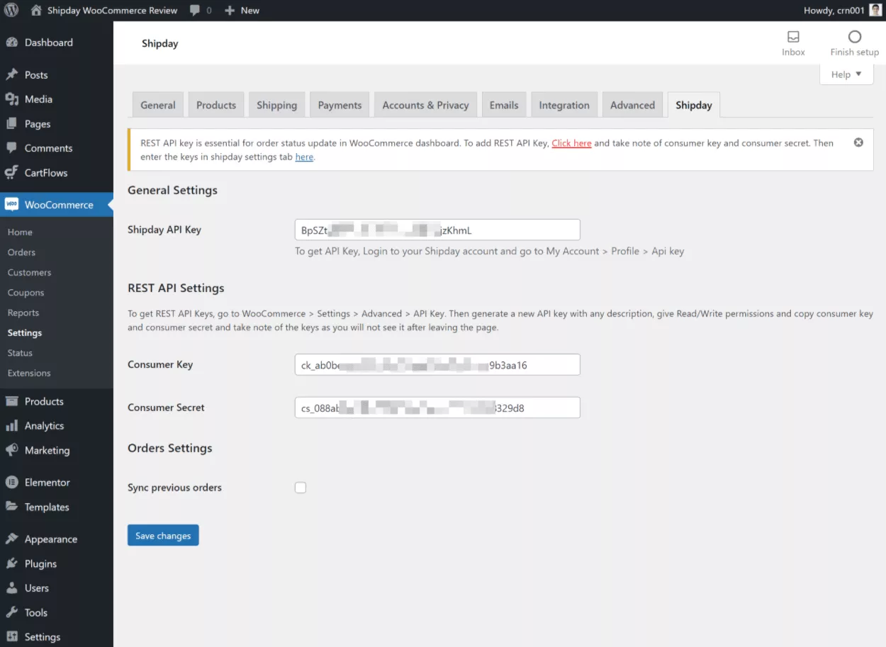 Plugin Shipday WooCommerce