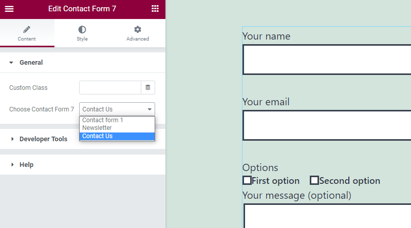 Chooce Contact Form