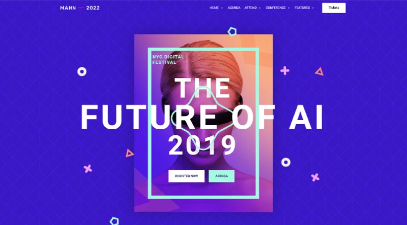 20 Templat Situs Web Acara Terbaik untuk 2022 8 Mann WordPress Theme