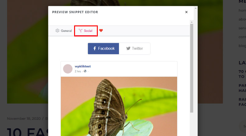 Основы Elementor SEO 4 how your post will look on social media