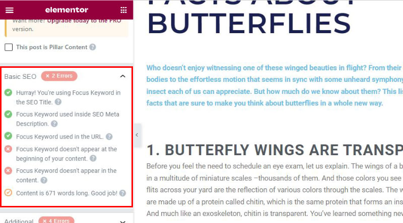 Основы Elementor SEO 6 Suggestions for improving your SEO