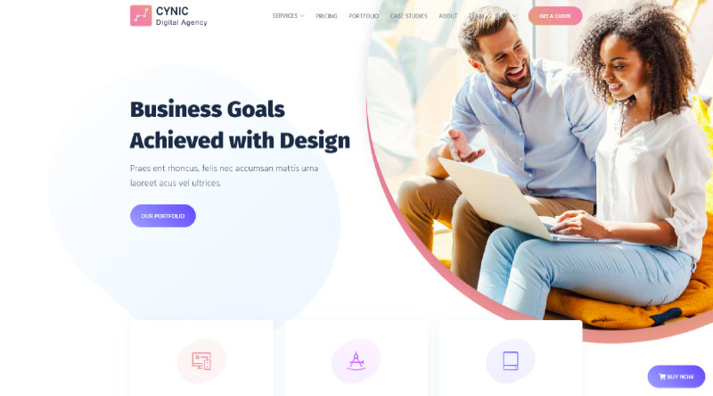 10 thèmes WordPress pour agences numériques professionnelles 11 Cynic WordPress Theme