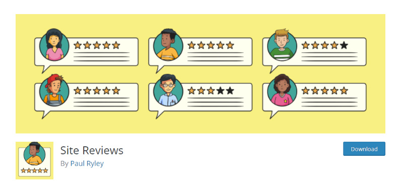 7 plugins profissionais de classificação do WordPress 3 Site Reviews