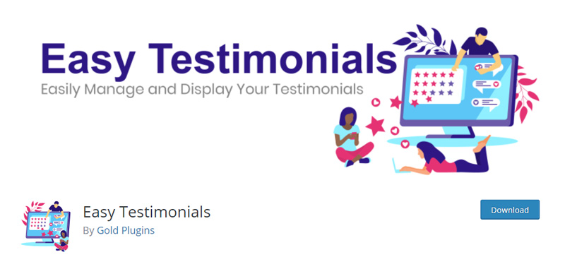 7 plug-ins profissionais de classificação do WordPress 6 Easy Testimonials