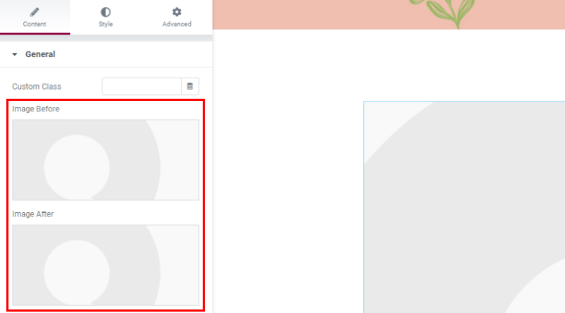 Add the before and after images to the slider