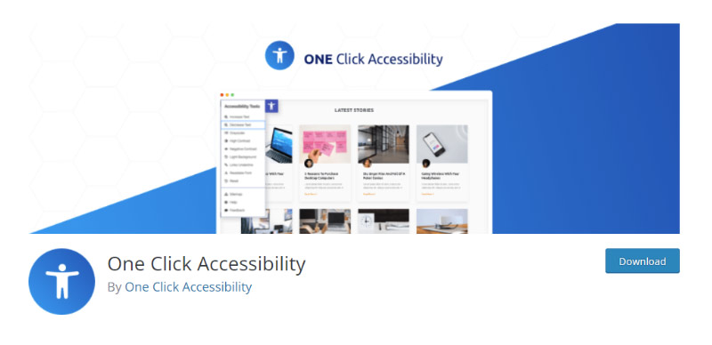 5 complementos de accesibilidad de WordPress que cambian el juego 3 One Click Accessibility plugin