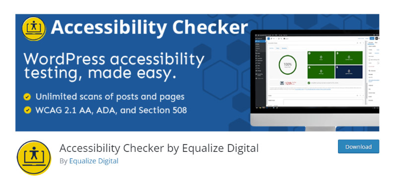 5 Complementos de accesibilidad de WordPress que cambian el juego 6 Accessibility Checker by Equalize Digital