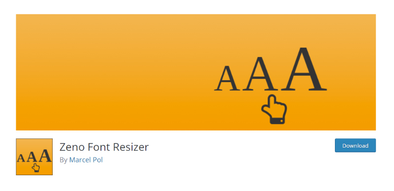 5+ wtyczek typograficznych WordPress dla stylowej witryny internetowej 6 Zeno Font Resizer plugin