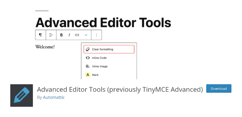 5+ wtyczek typograficznych WordPress dla stylowej witryny internetowej 5 Advanced Editor Tools