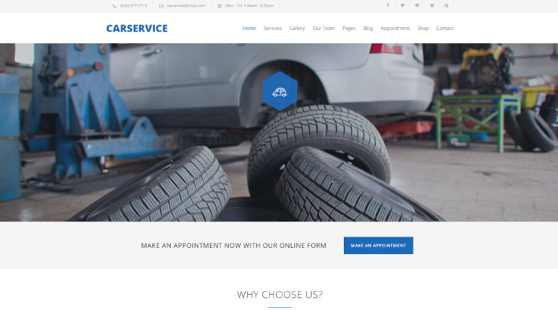 あなたに最適な5つ以上の自動車サービスと自動車修理のWordPressテーマ8 Car Service WordPress Theme